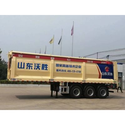 3軸 60tons クローラーダンプトレーラー 機械式懸垂とコンベアベルト