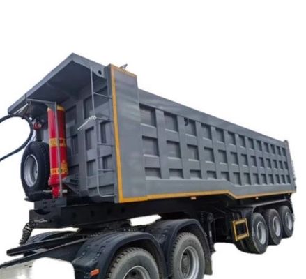 砂石の穀物輸送のための3軸のカスタマイズ可能な水力バックダンプ半トレーラー