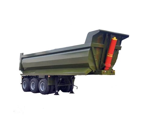 トラックトレーラー 3/4 アクセル 60-100 トン 重荷着陸車 28t のダンプトレーラー