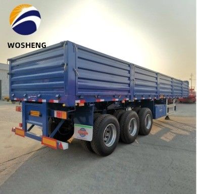 40 100 トン重荷の鉄貨物輸送のための下ろし側側壁半トレーラー