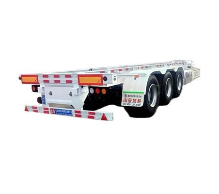 Wosheng 3 アクセル 20FT 40FT コンテナ スケルト コンテナ輸送用半トレーラー