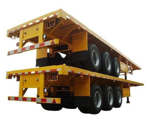 2軸平床コンテナトラック 20ft 40ft コンテナ輸送のための半トレーラー