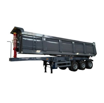 60トンの後部ダンプトレーラー 耐久で安全なトラックトレーラー 機械式懸垂