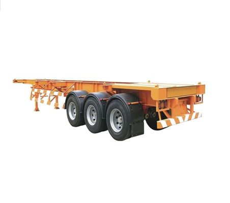 12R22.5*12pcs 3軸スケルトンセミトレーラー 7トンタール重量12.85 x 2.61 x 1.55メートル