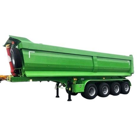 Q345B / T700 鉱石輸送のための鋼鉄本軸4軸後部ダンプ半トレーラー