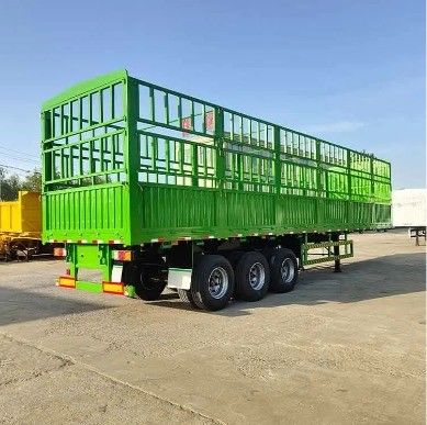 28t 重荷着陸車 3軸 WS 横壁フェンス 動物輸送用半トレーラー