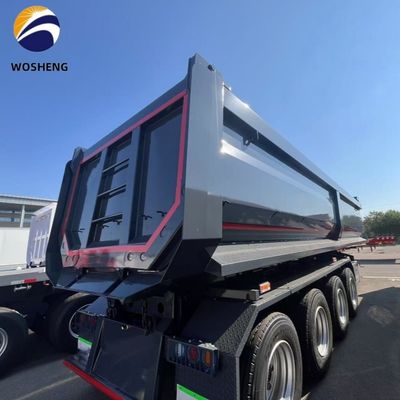 鉄3軸4軸傾斜式 建設用 後部ダンプトラック トレーラー
