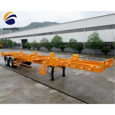 20ft 40ft 45ft スチール骨格コンテナ ポート重荷容量のためのセミトレーラー
