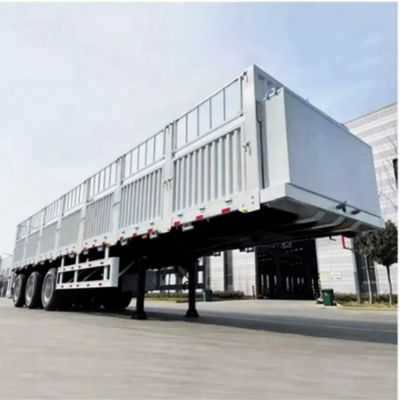 3 軸 60 100 トン 輸送 農業 貨物 建材 フェンス 半トレーラー 上部 鉄