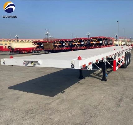 メカニカルサスペンション 3軸 40-100トン 20ft 40ft 45ft 53ft コンテナ フラットベッド トラック 半トレーラー フラットベッド トラール