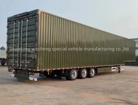 Wosheng 3 アクセル ロジスティック 翼幅 バン 半トレーラー 12R22.5 タイヤと 13T/16T アクセル