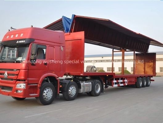 Wosheng 30/40tons ロジスティック ウイングスパン ヴァン・セミトレーラー 双線ブレーキシステム WABCO