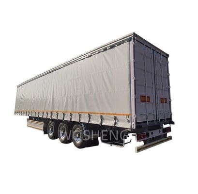 3軸 40ft 45ft PVCタールパウリンカーテンサイドセミトレーラー