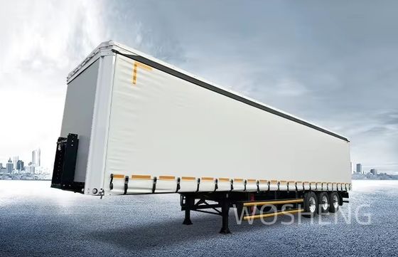 3軸 40ft 45ft PVCタールパウリンカーテンサイドセミトレーラー