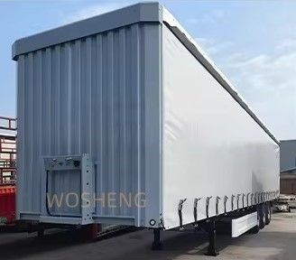 3軸 40ft 45ft PVCタールパウリンカーテンサイドセミトレーラー