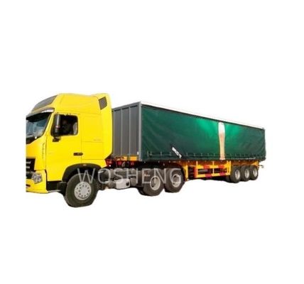 重荷輸送のためのスライディングサイドカーテン 3軸 PVCタールパウリン半トレーラー