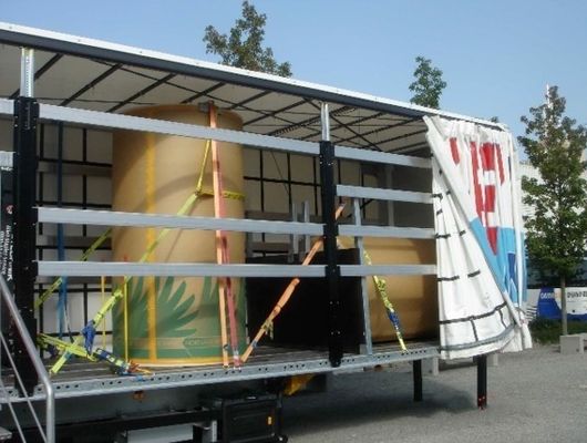 Wosheng 3 アクセル 40ft 45ft PVC 防水カーテンサイドセミトレーラー