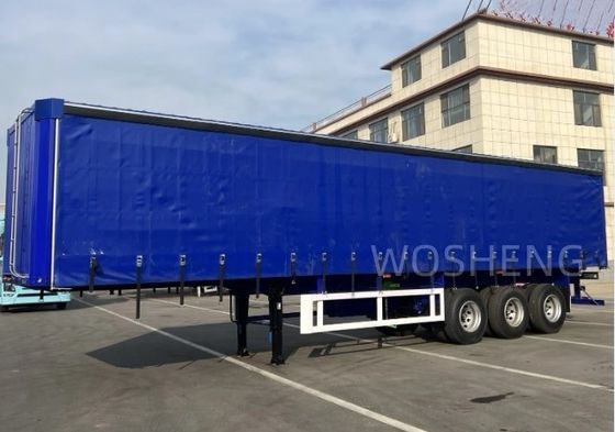 パーソナライズされたWosheng 3AXL 40ft 45ft サイドカーテン 半トレーラー PVC防水布団