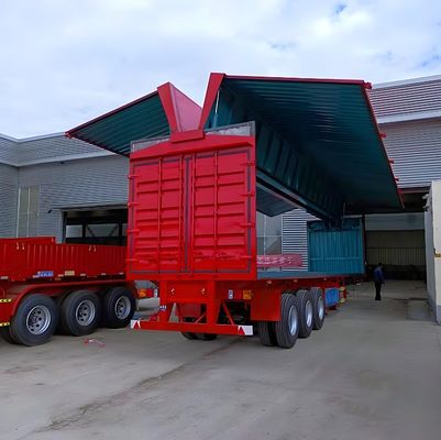 カスタマイズ可能な色 40トンの翼幅 12輪と40フィートの長さのバンセミトレーラー