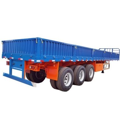 重荷輸送用40~100トンの3軸式下ろし側壁半トレーラー