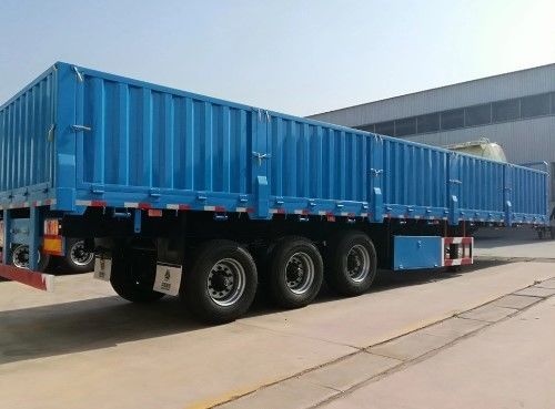 重荷輸送用40~100トンの3軸式下ろし側壁半トレーラー
