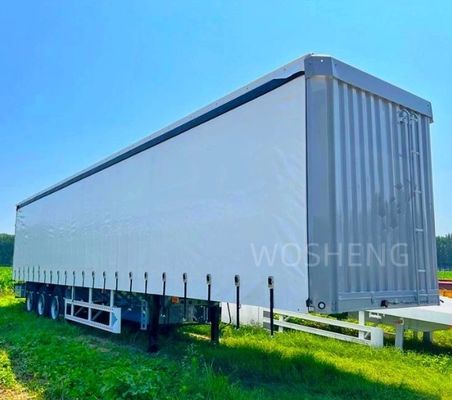 40ft 45ft PVCサイドカーテンセミトレーラー 3軸 ホワイトカーテンサイドスライディングトラック トレーラー