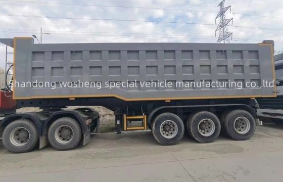 砂石の穀物輸送のための3軸のカスタマイズ可能な水力バックダンプ半トレーラー