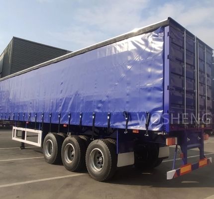WABCO-ABS ブレーキ 装備 3軸 40フィート 45フィート ブルーカーテンサイドセミトレーラー