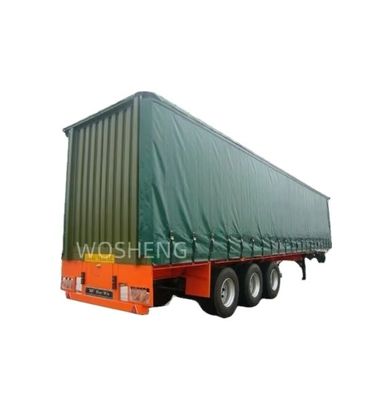 40tons マックスペイロード パーソナライズ可能なPVCバンのタールパウリンとローラー・シャッター付きの鋼製半トレーラー