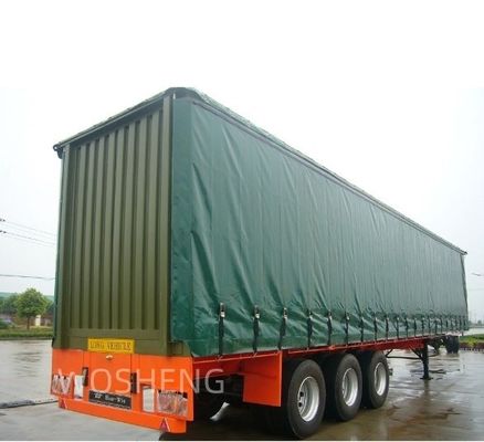 40tons マックスペイロード パーソナライズ可能なPVCバンのタールパウリンとローラー・シャッター付きの鋼製半トレーラー