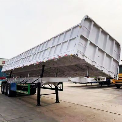 サイドダンプトレーラー マルチアクセル 45 CBM サイドダンパー 半トレーラー マックスペイロード 30000 kg