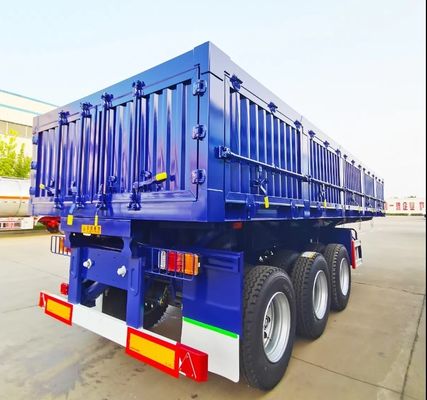 サイドダンプトレーラー マルチアクセル 45 CBM サイドダンパー 半トレーラー マックスペイロード 30000 kg