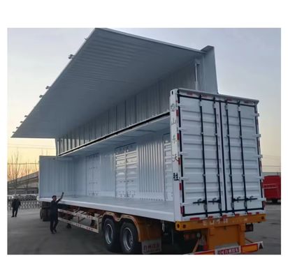 2 3 4Axles サイドウォール ハイドロリック オープン 翼 バン トラック 重荷用 半トレーラー