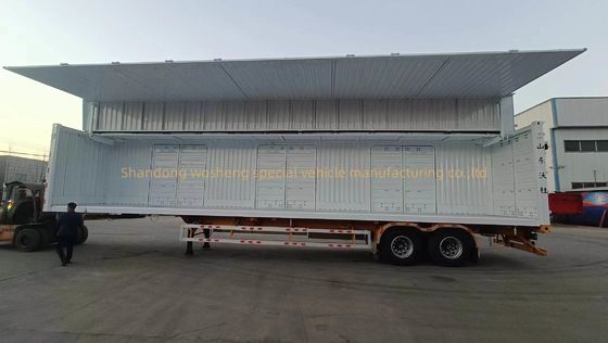 2 3 4Axles サイドウォール ハイドロリック オープン 翼 バン トラック 重荷用 半トレーラー