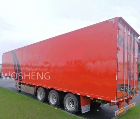 重荷を運ぶための3軸40フィート45フィートカーテンサイドタールパウリン織物半トレーラー