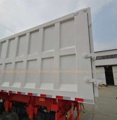 5軸 液体式 後部ダンプ 半トレーラー Q345B / T700 スチール メインビーム