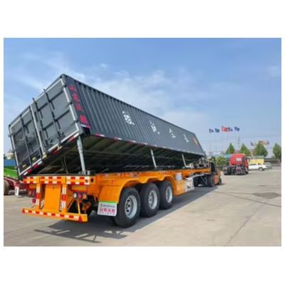 横傾斜式半トレーラー 直流式重用用 U型端傾斜式ダンプトラック