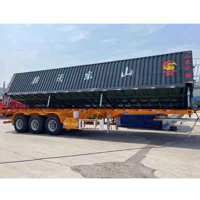横傾斜式半トレーラー 直流式重用用 U型端傾斜式ダンプトラック