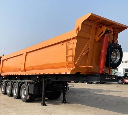 砂石の穀物輸送のための重荷40トン45立方トンのU型ダンプ半トレーラー