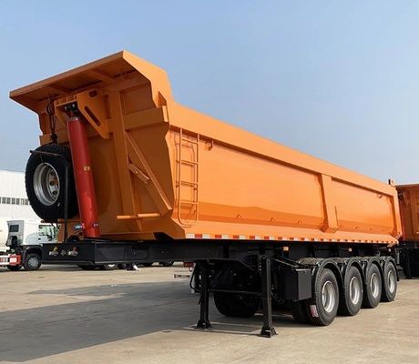 砂石の穀物輸送のための重荷40トン45立方トンのU型ダンプ半トレーラー