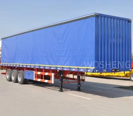 3軸 40ft 45ft ホワイトカーテンサイド スライディング トラック トラック用セミトレーラー