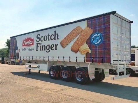 3軸 40ft 45ft ホワイトカーテンサイド スライディング トラック トラック用セミトレーラー