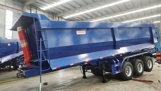 40~80t 後ろのダンプ半トレーラー 双線ブレーキシステムと高積載容量