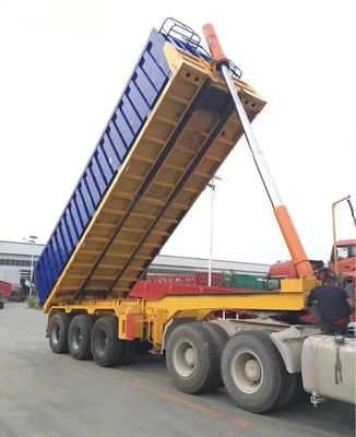 40~80t 後ろのダンプ半トレーラー 双線ブレーキシステムと高積載容量
