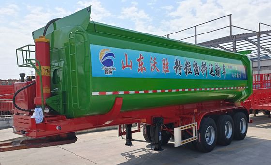 28t 重荷着陸車 3軸 後ろダンプ半トレーラー 石輸送