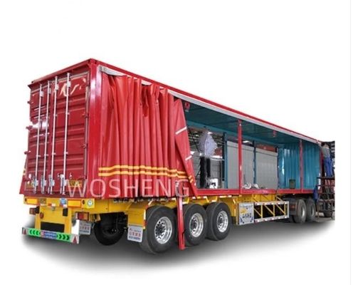 双線ブレーキシステム WABCO 三軸 60 トンの横カーテン トレーラー