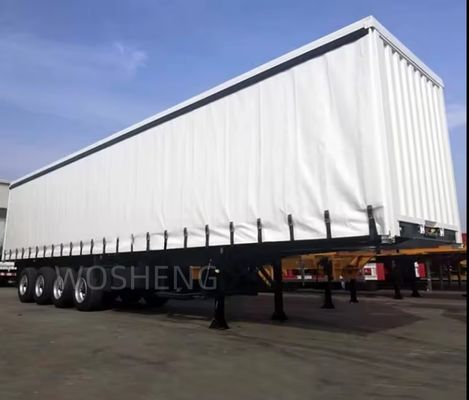 半トレーラー 白色 40ft 45ft 3 アクセル サイドカーテン 空気懸垂とWABCO-ABS