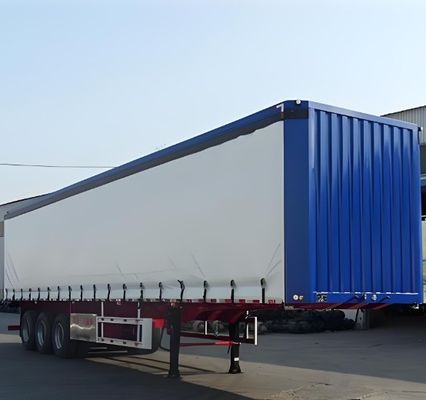 半トレーラー 白色 40ft 45ft 3 アクセル サイドカーテン 空気懸垂とWABCO-ABS