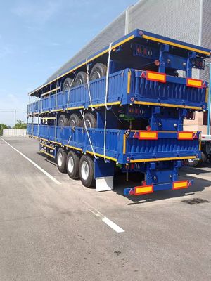 3軸 50トンの横壁半トレーラー タイヤ付き貨物輸送 12.00R22.5 オプション