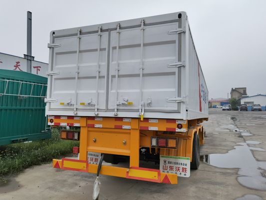 Wosheng サイドダンプ 半トレーラー 90w mm*13/16 mm 厚さ 葉のスプリングと三軸
